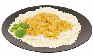 Steamed Rice With Coconut Apricot Chicken Curry (LG)- LIMITED ITEM 